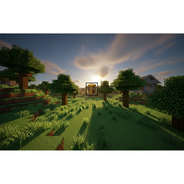 Ilustración inmersiva del tema: servidor Minecraft con mods