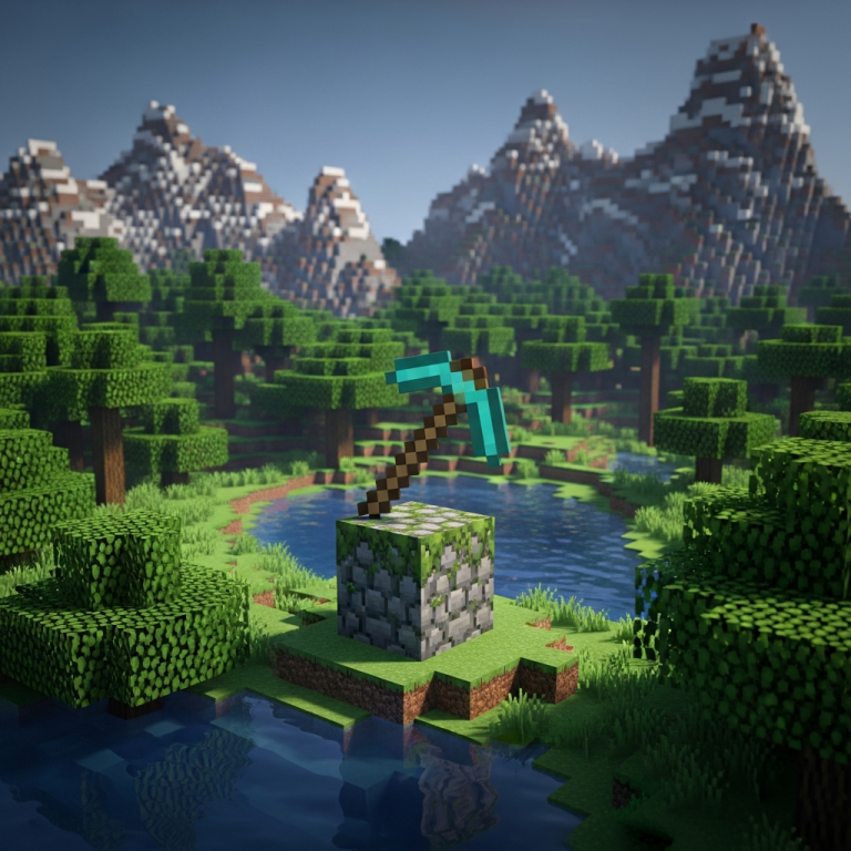 Immersive Illustration zum Thema: Minecraft Multiplayer Server erstellen
