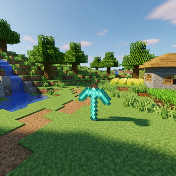 Immersive Illustration zum Thema: anfängerfreundlicher minecraft server