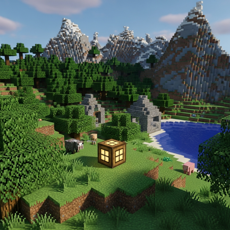 Immersive Illustration zum Thema: Minecraft Mods Server