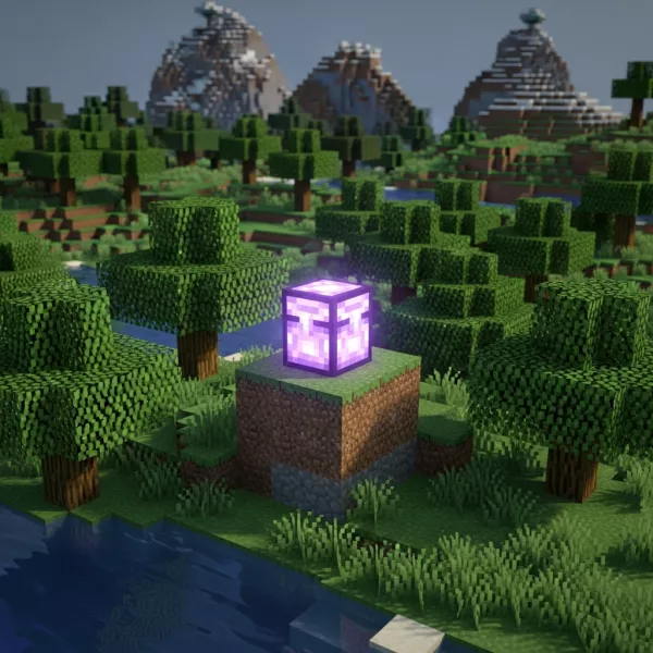 Illustration immersive du sujet : serveur Minecraft Bedrock
