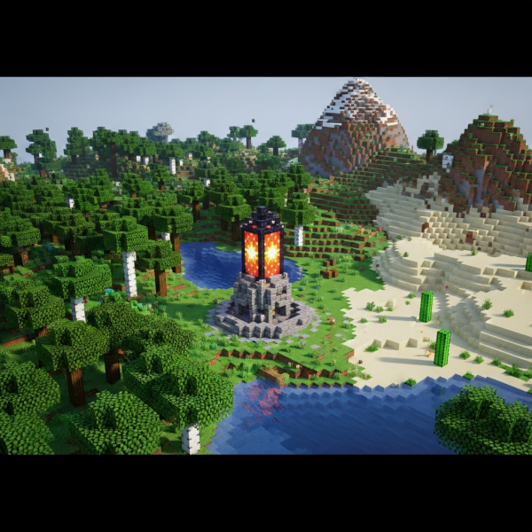 Illustration immersive du sujet : modded Minecraft server